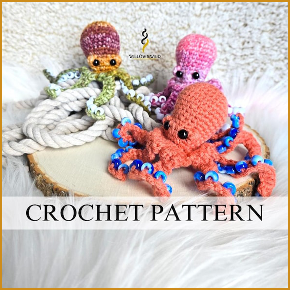 Beaded Fidget Octopus Crochet Pattern