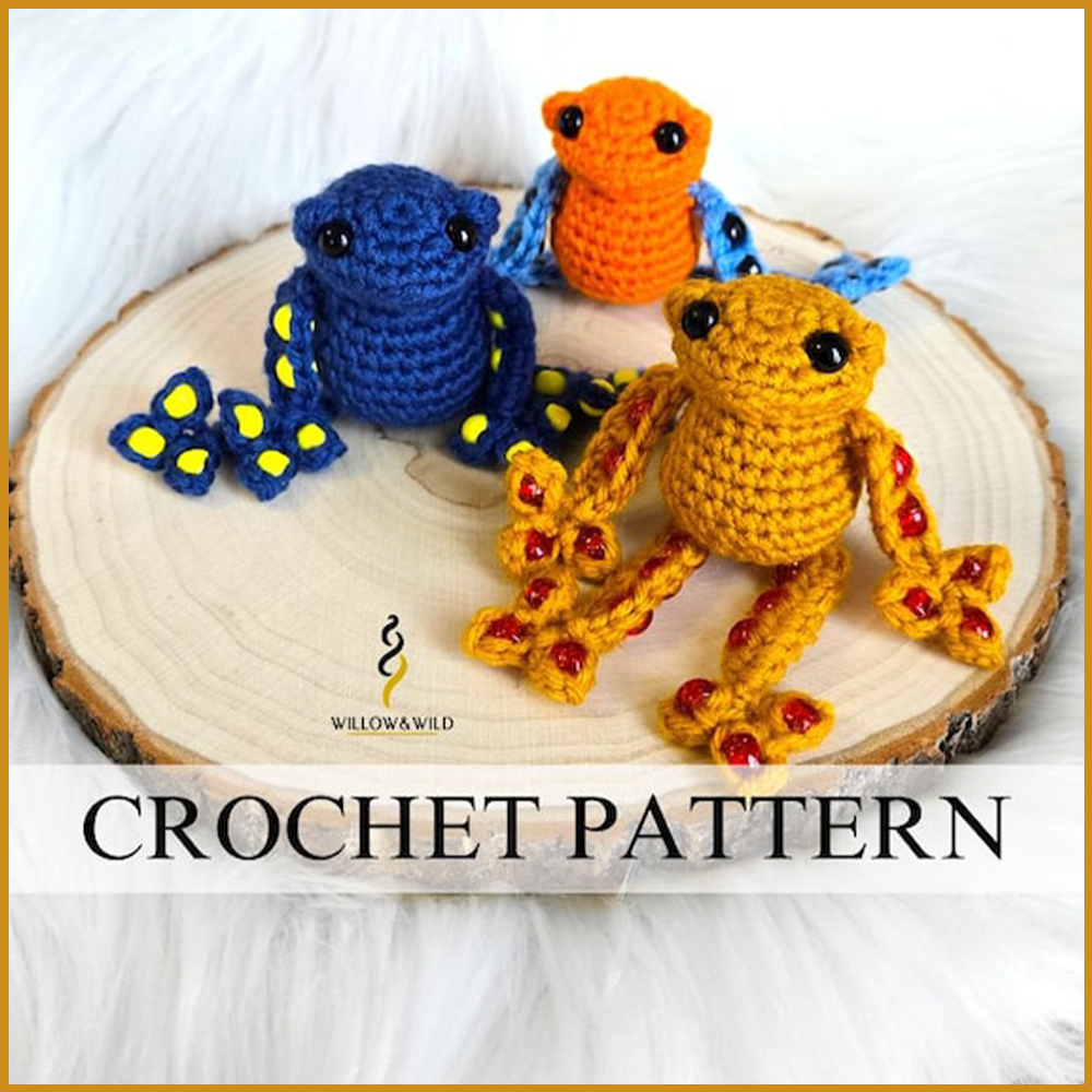 Beaded Fidget Frog Crochet Pattern