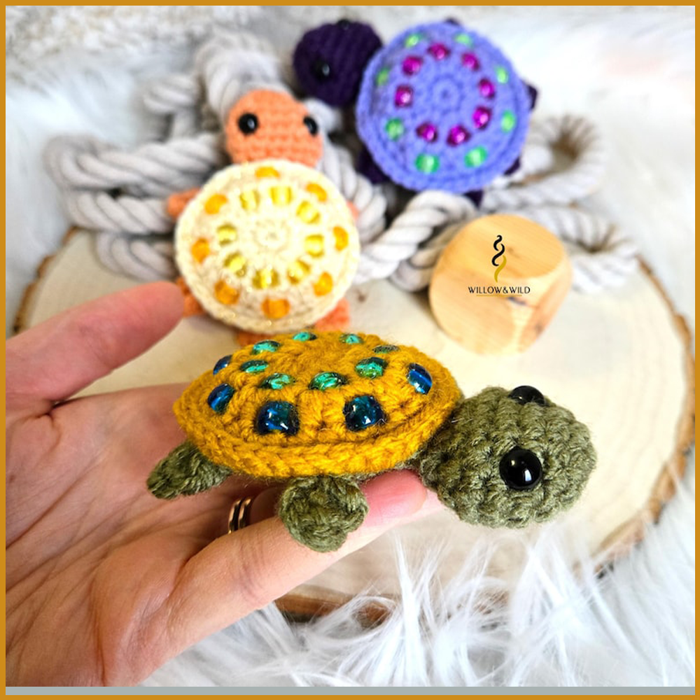 Beaded Fidget Turtle Crochet Pattern